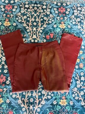 Cool rust leather pants by Parrish